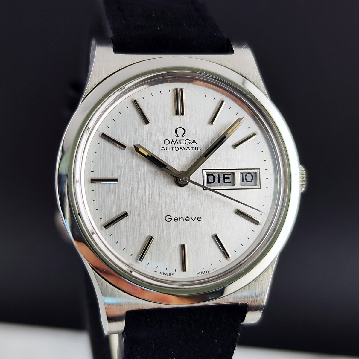 Omega Genéve Automatic Day-Date Silver Dial Mint+ 1977 Serviced 10/2026 – Bild 4