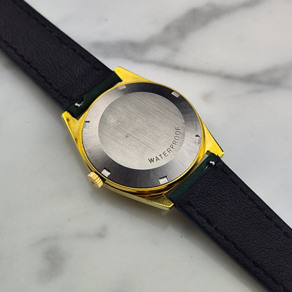 OMEGA Genéve Automatic Gold Dial Green Strap 1970 [REF. 166.041]