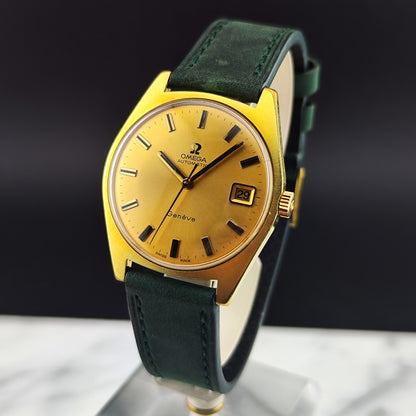 OMEGA Genéve Automatic Gold Dial Green Strap 1970 [REF. 166.041]