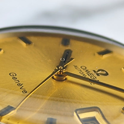 OMEGA Genéve Automatic Gold Dial Green Strap 1970 [REF. 166.041]
