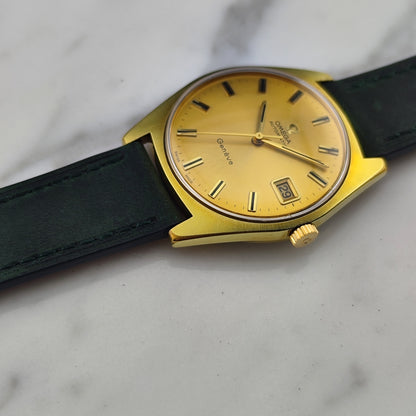 OMEGA Genéve Automatic Gold Dial Green Strap 1970 [REF. 166.041]