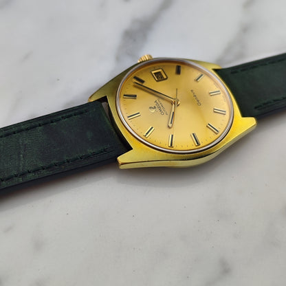 OMEGA Genéve Automatic Gold Dial Green Strap 1970 [REF. 166.041]