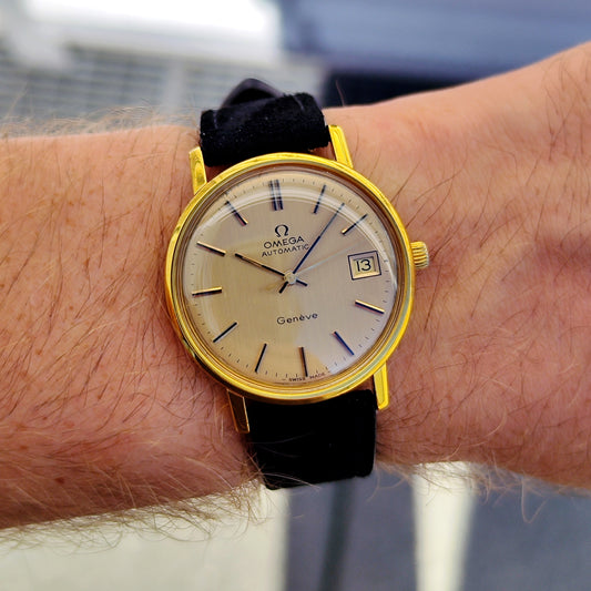 OMEGA Genéve Automatic Gold Linen Dial 1978 Serviced 07/2026 [REF. 166.0202]