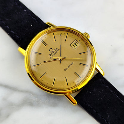 OMEGA Genéve Automatic Gold Linen Dial 1978 Serviced 07/2026 [REF. 166.0202]