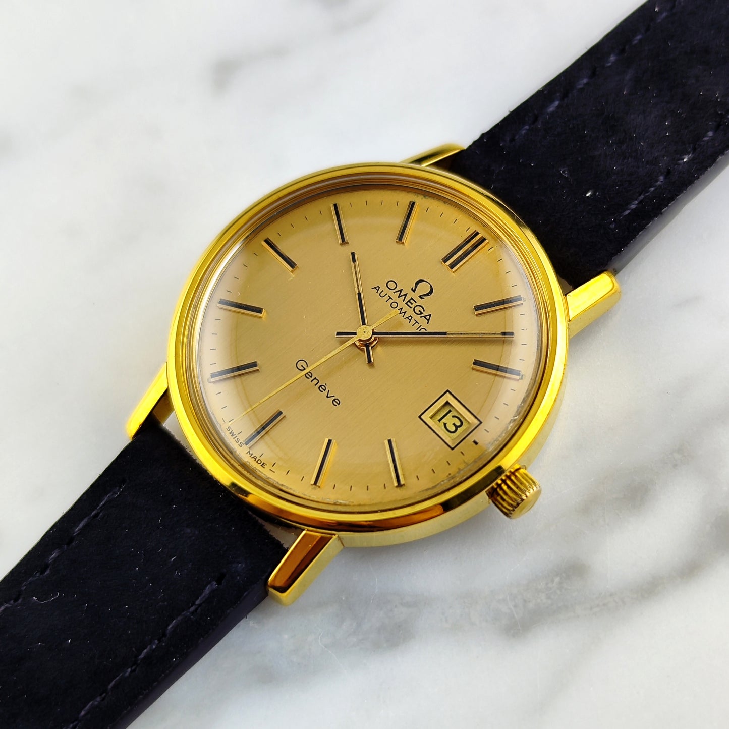 OMEGA Genéve Automatic Gold Linen Dial 1978 Serviced 07/2026 [REF. 166.0202]
