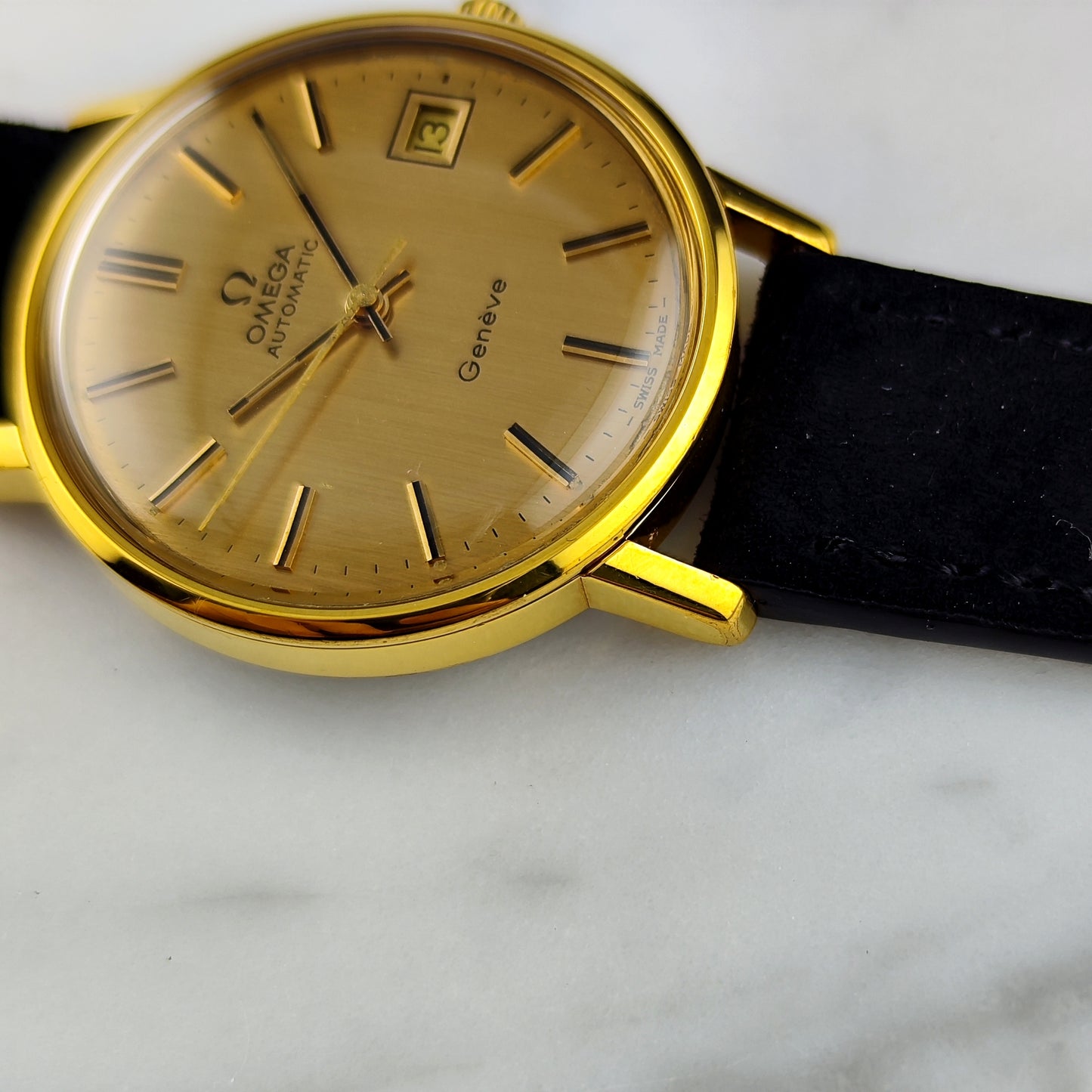 OMEGA Genéve Automatic Gold Linen Dial 1978 Serviced 07/2026 [REF. 166.0202]