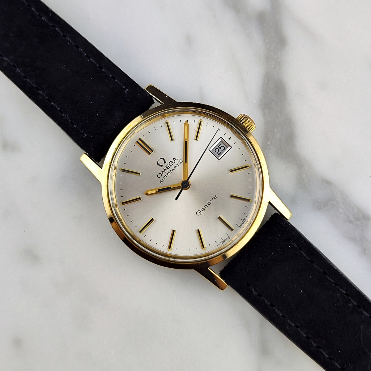 Omega Genéve Automatic Gold White Dial 1973 Serviced 10/2026 – Bild 1