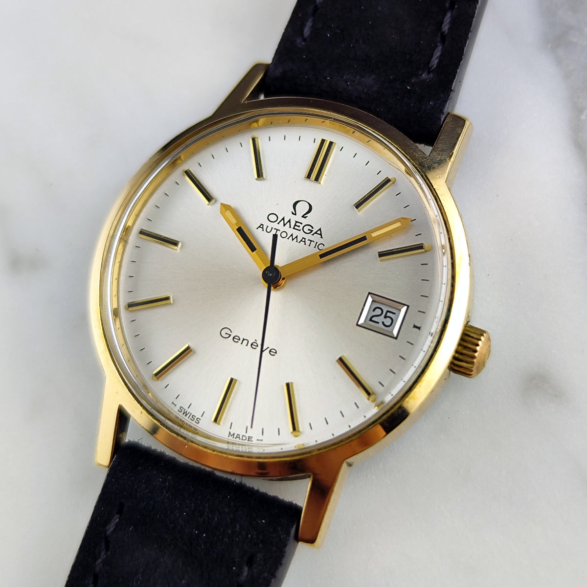 Omega Genéve Automatic Gold White Dial 1973 Serviced 10/2026 – Bild 14