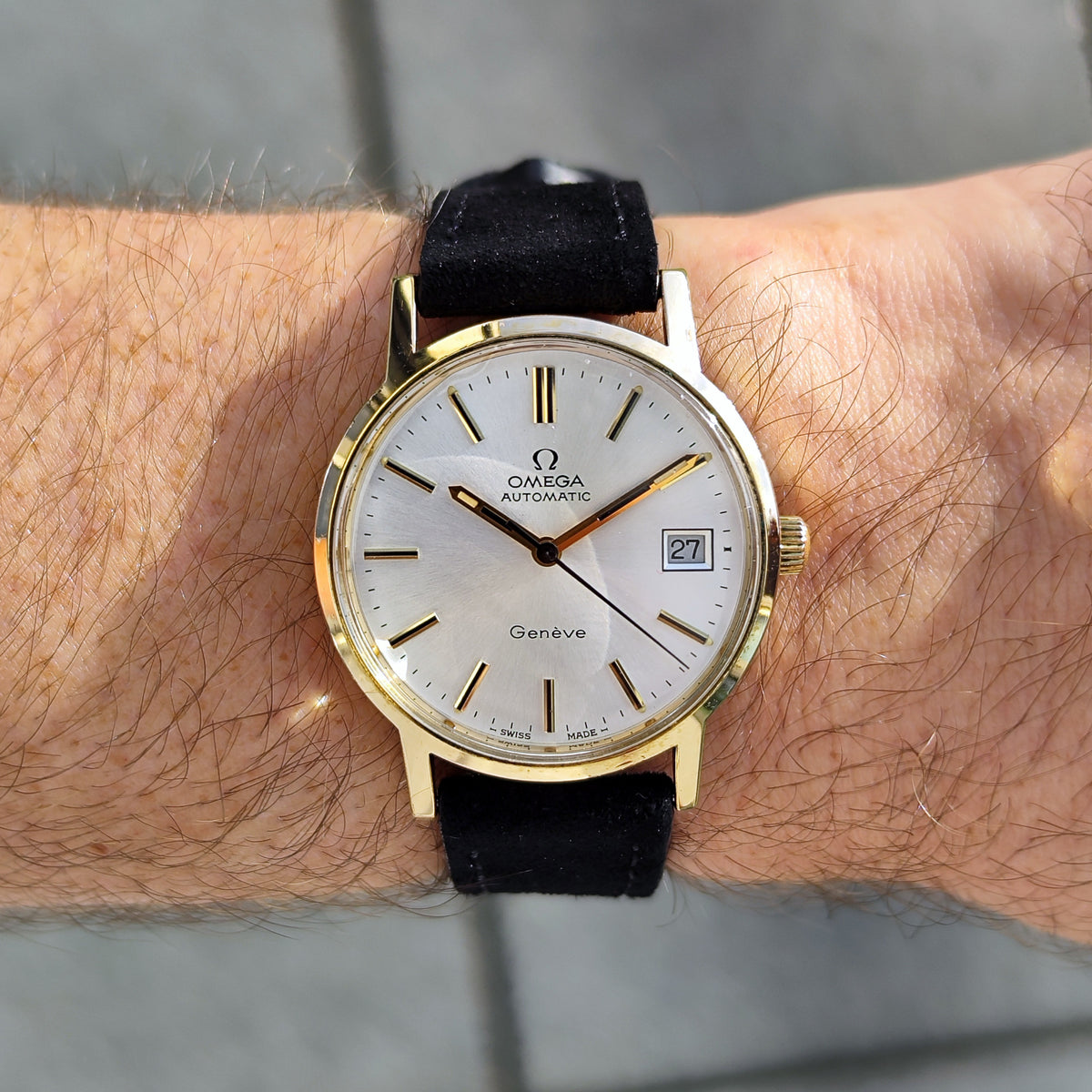 Omega Genéve Automatic Gold White Dial 1973 Serviced 10/2026 – Bild 2