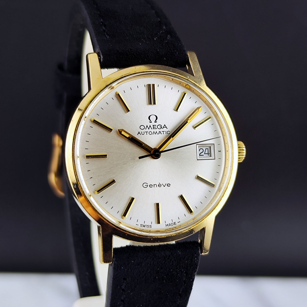 Omega Genéve Automatic Gold White Dial 1973 Serviced 10/2026 – Bild 5