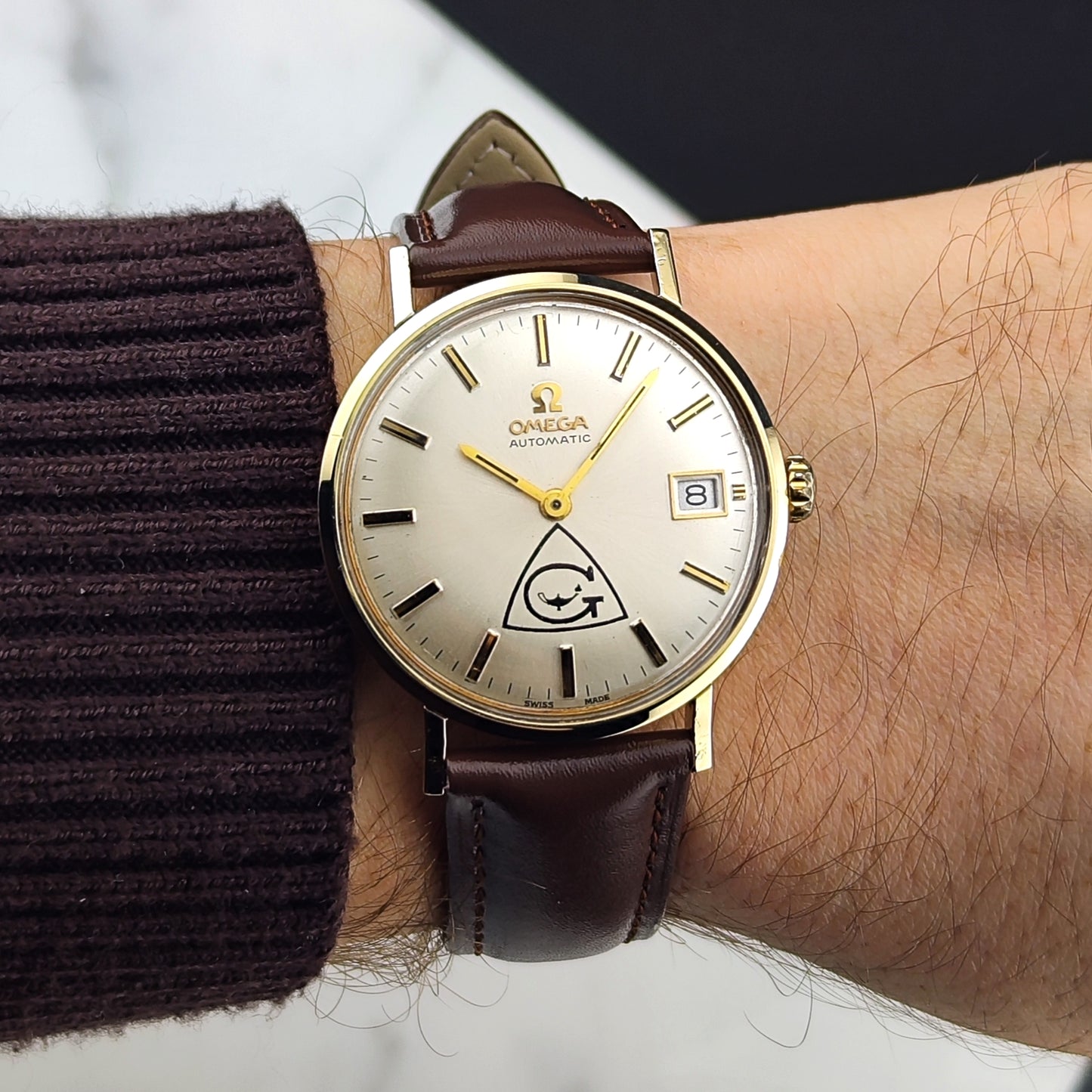 OMEGA Genéve Automatic Gold White Dial Rare Config [REF. 462717]