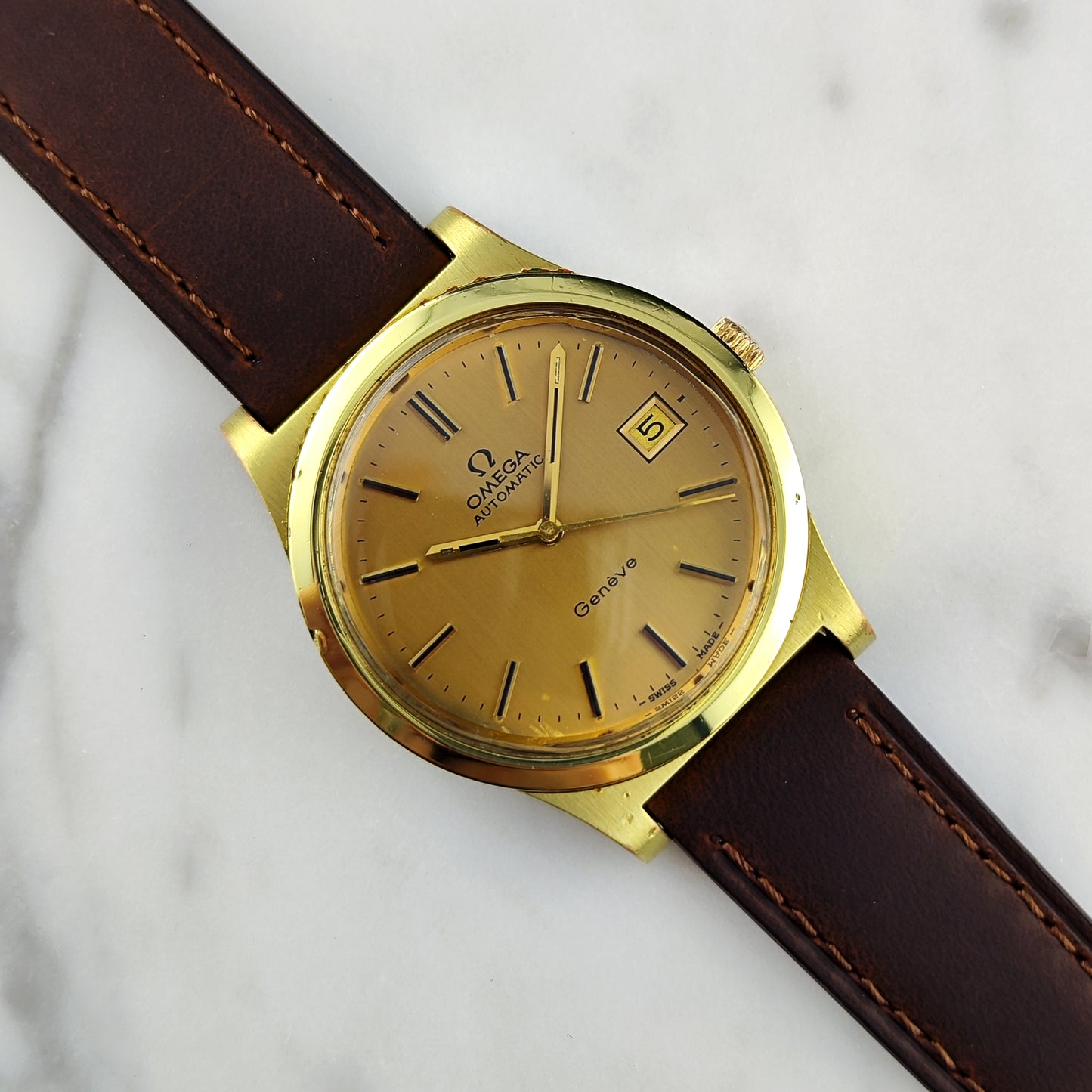 Omega Genéve Automatic Gold Dial 1974 Serviced 08/2026 [REF. 168.0168]