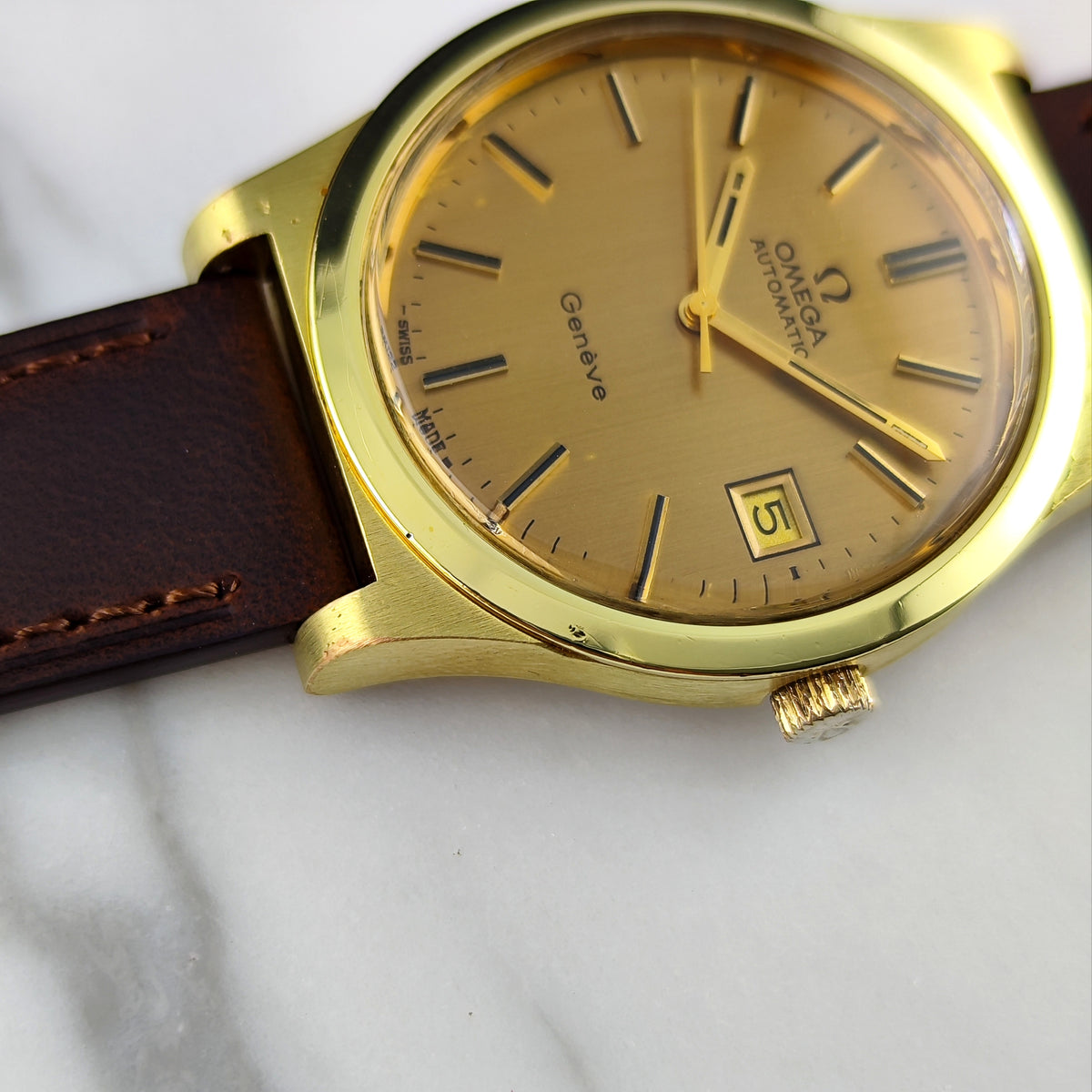Omega Genéve Automatic Gold Dial 1974 Serviced 08/2026 [REF. 168.0168]