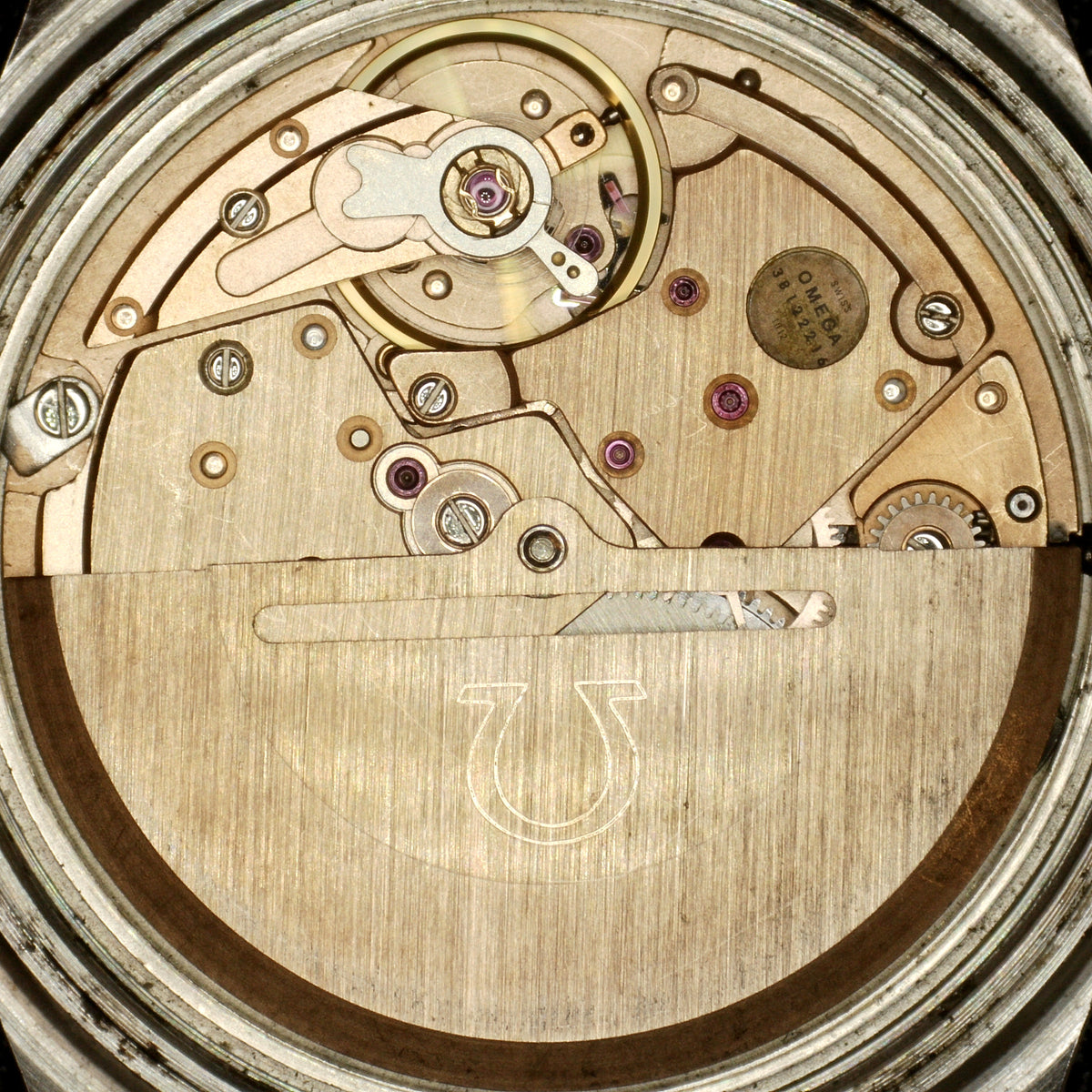 Omega Genéve Automatic Silver Dial Date 1974 Serviced 10/2026 – Uhrwerk mit Gehäuseboden