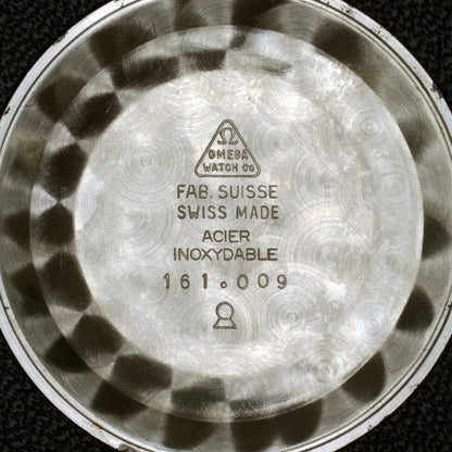 Omega Genéve Automatic Silver Gold Index Dial 1968 – Gehäuseboden mit Gravur
