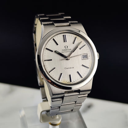 OMEGA Genéve Automatic Silver Line Date 1973 Serviced 03/2026 [REF. 166.0173]