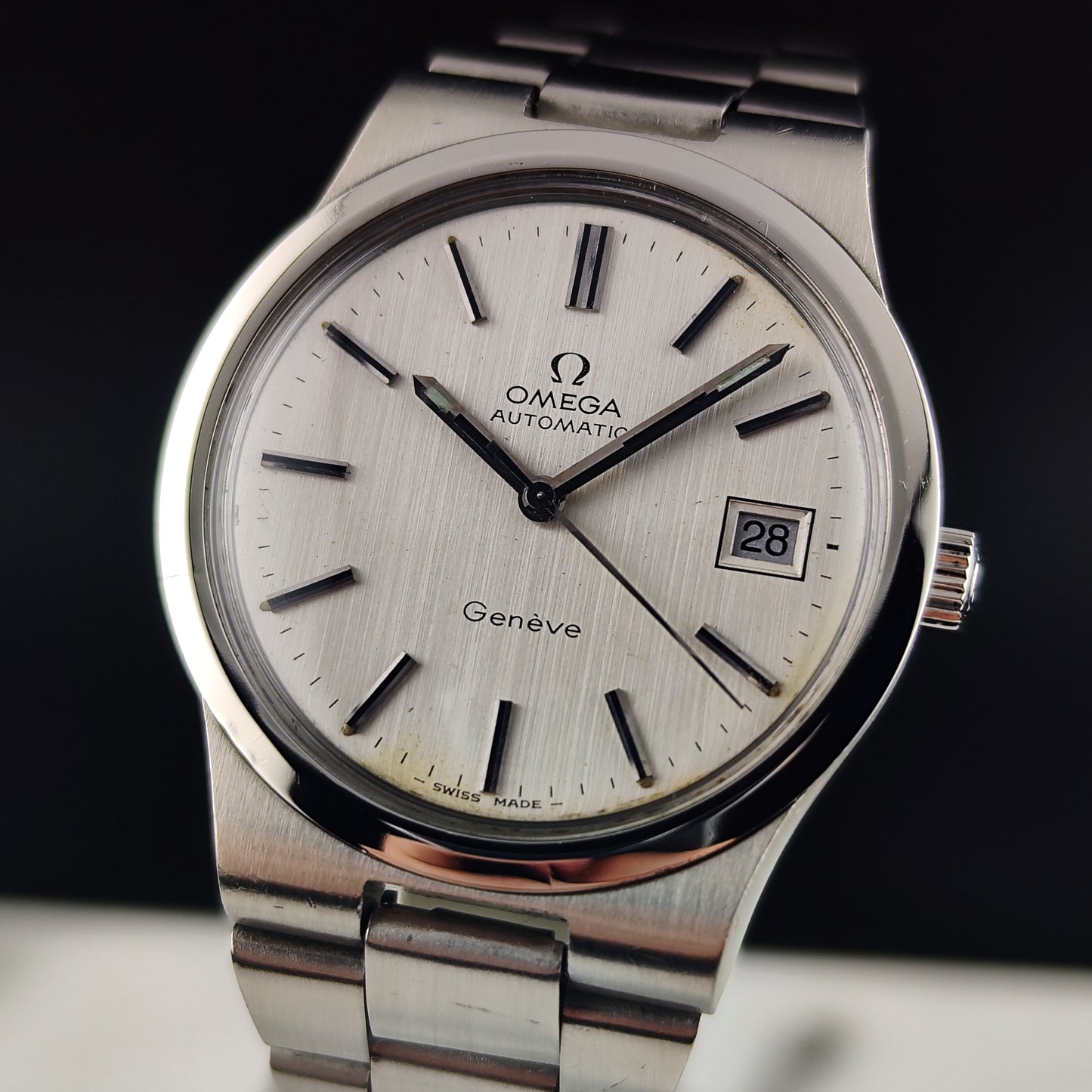 OMEGA Genéve Automatic Silver Line Date 1973 Serviced 03/2026 [REF. 166.0173]