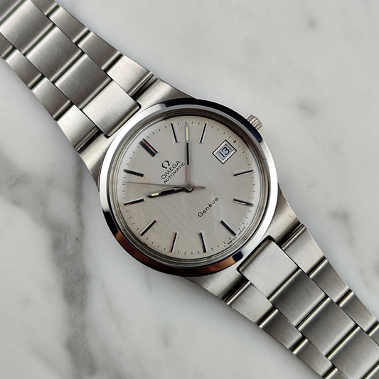 Omega Genéve Automatic Silver Linen Dial Steel Bracelet 1972 Serviced 08/2026 [REF. 166.0173]