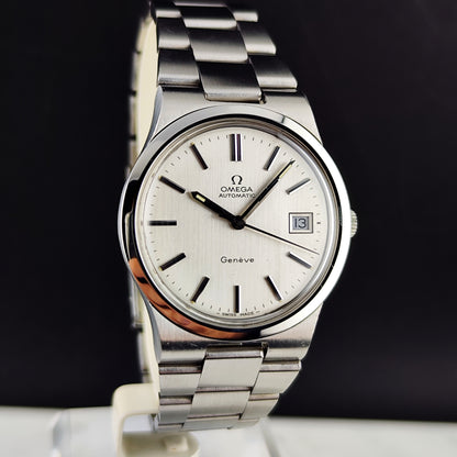 Omega Genéve Automatic Silver Linen Dial Steel Bracelet 1972 Serviced 08/2026 [REF. 166.0173]