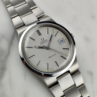Omega Genéve Automatic Silver Linen Dial Steel Bracelet 1972 Serviced 08/2026 [REF. 166.0173]
