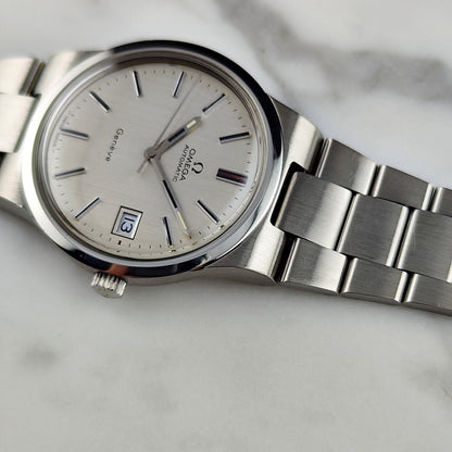 Omega Genéve Automatic Silver Linen Dial Steel Bracelet 1972 Serviced 08/2026 [REF. 166.0173]