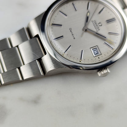 Omega Genéve Automatic Silver Linen Dial Steel Bracelet 1972 Serviced 08/2026 [REF. 166.0173]