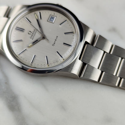 Omega Genéve Automatic Silver Linen Dial Steel Bracelet 1972 Serviced 08/2026 [REF. 166.0173]