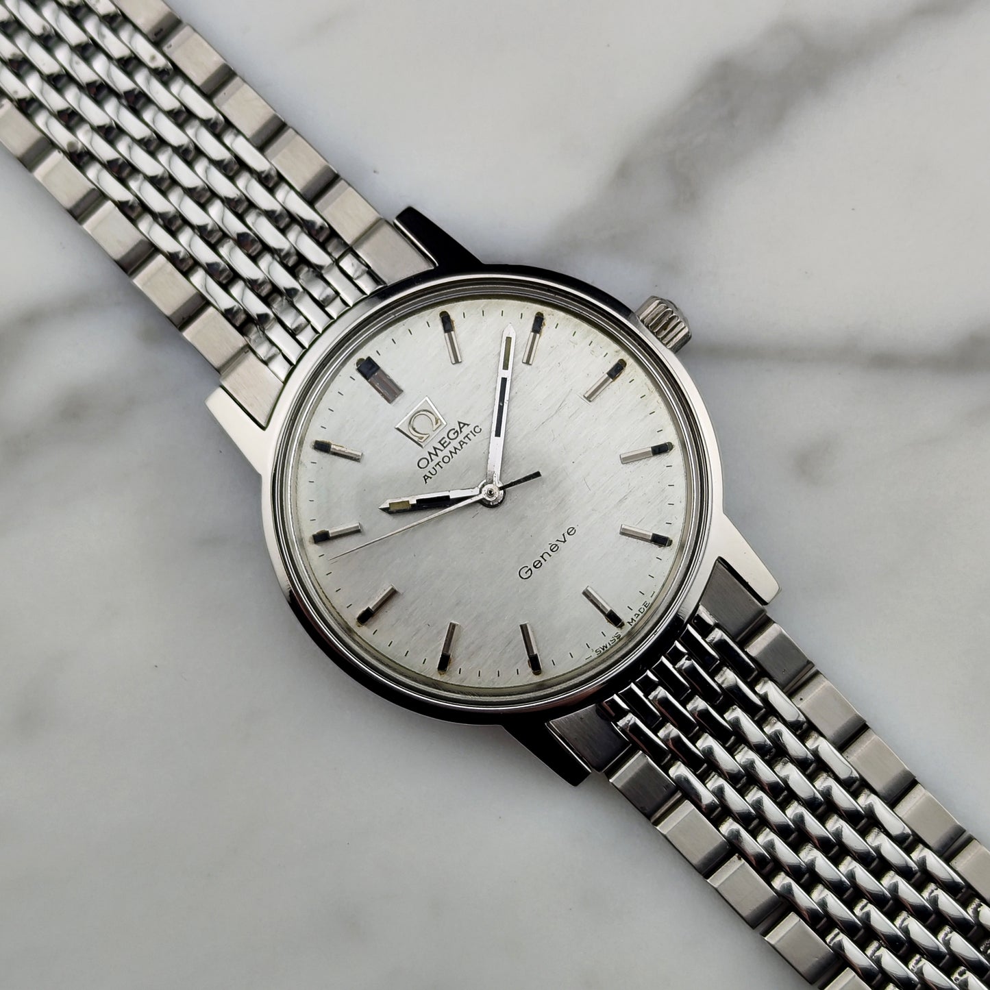 OMEGA Genève Automatic Rare White Mosaic Dial 1969 [REF. 165.070]