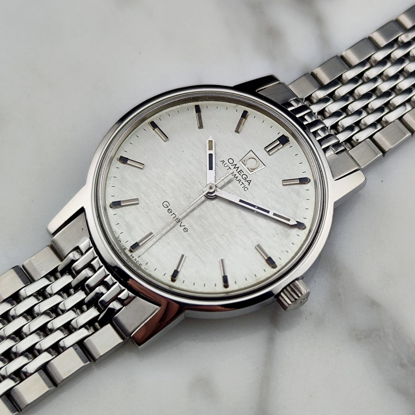 OMEGA Genève Automatic Rare White Mosaic Dial 1969 [REF. 165.070]