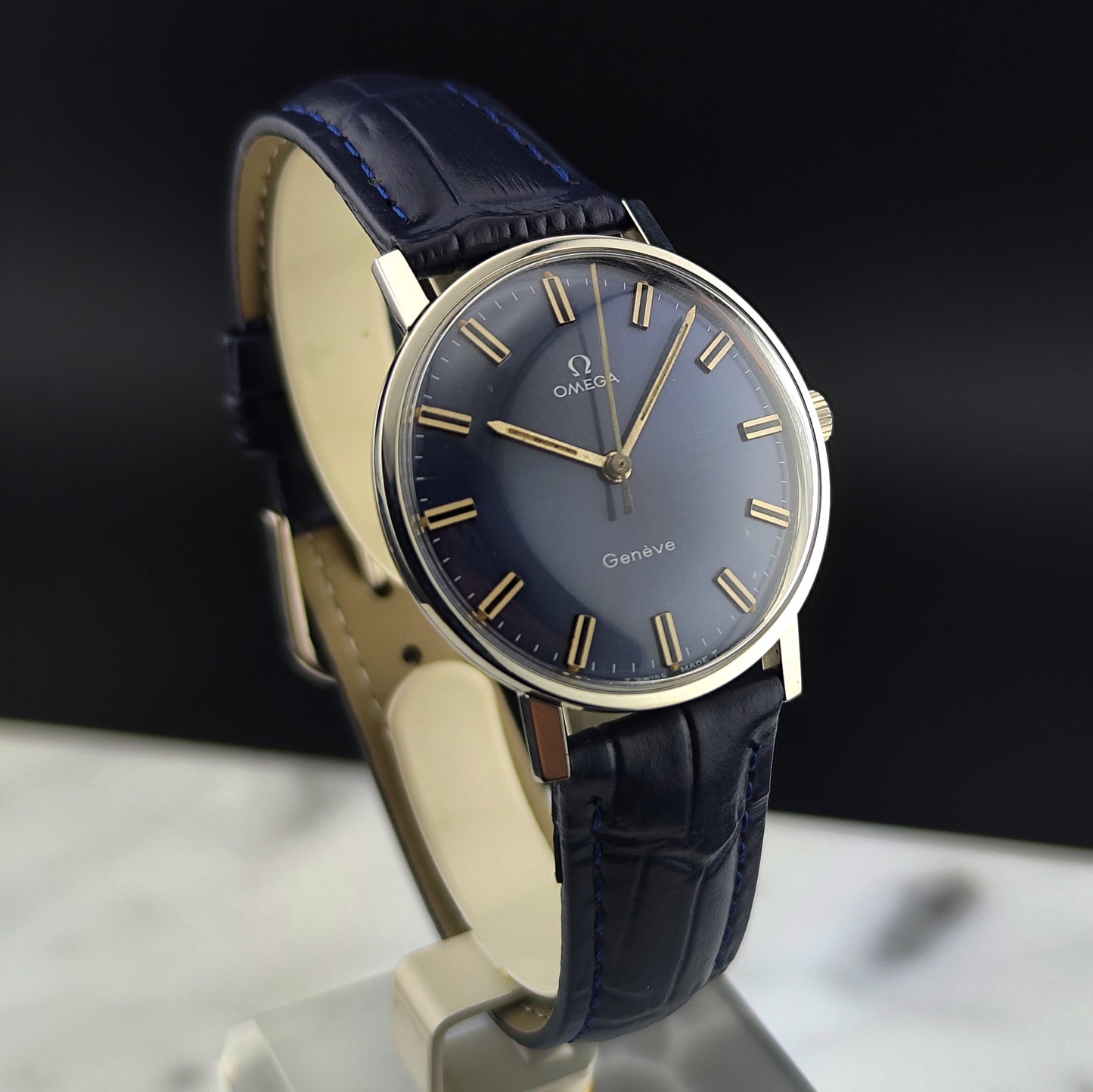OMEGA Genève Blue Dial Super Rare [REF. 162.009]