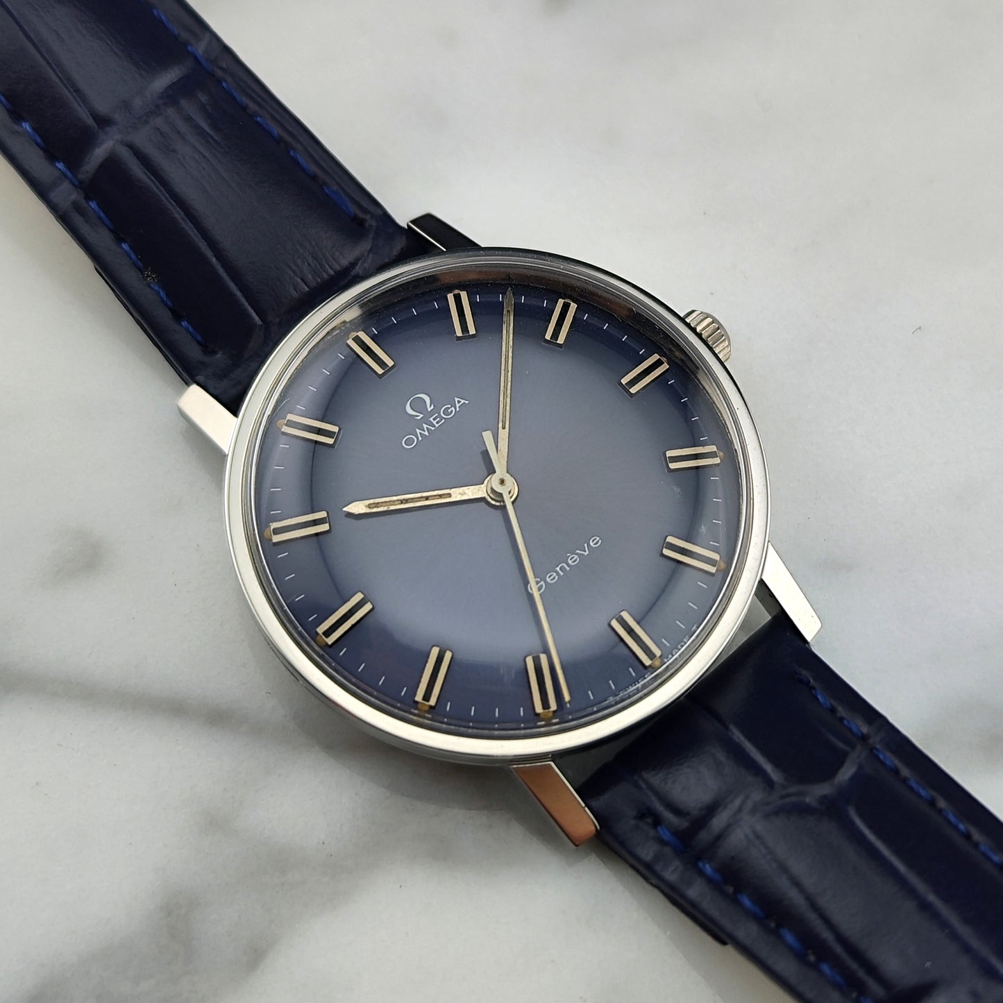 OMEGA Genève Blue Dial Super Rare [REF. 162.009]