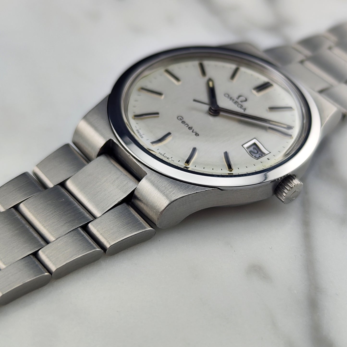 OMEGA Genéve Date Silver Dial Steel Bracelet [REF. 136.0103]