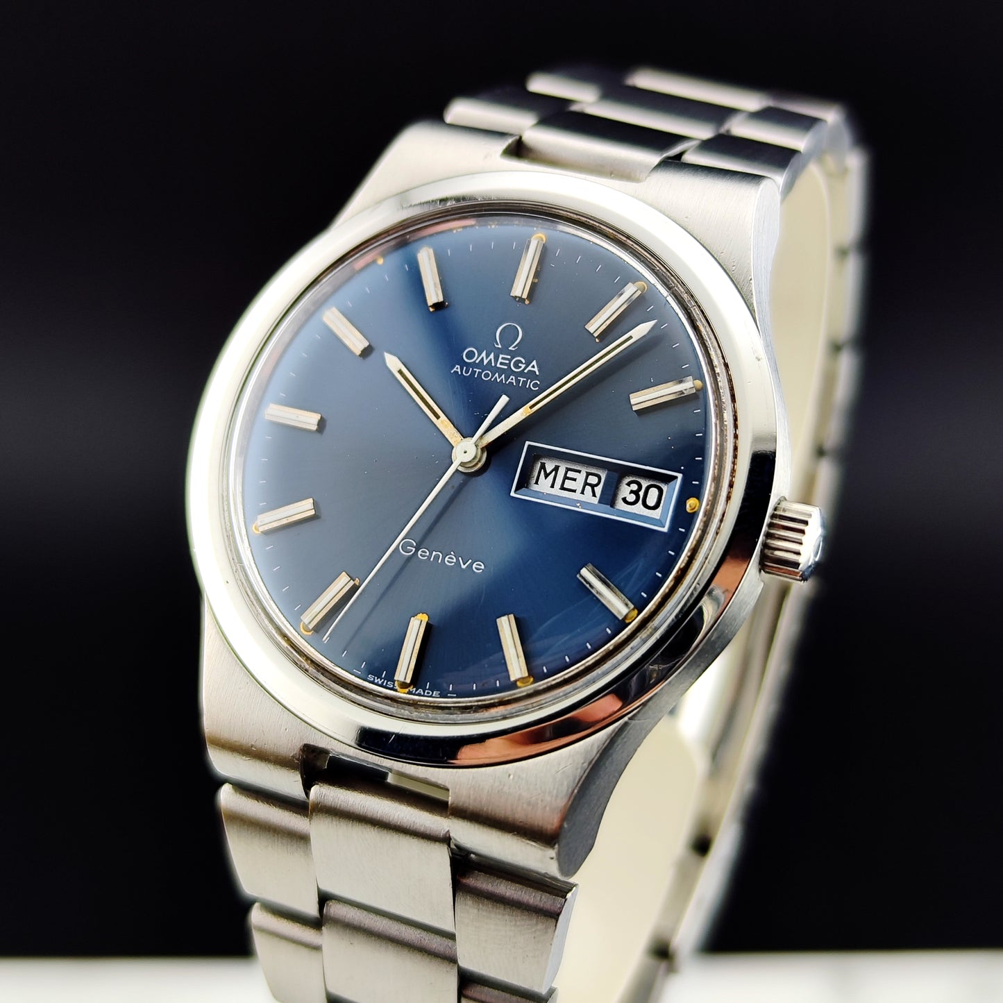OMEGA Genéve France Day-Date Blue Dial Bracelet 1974 [REF. 166.0174]