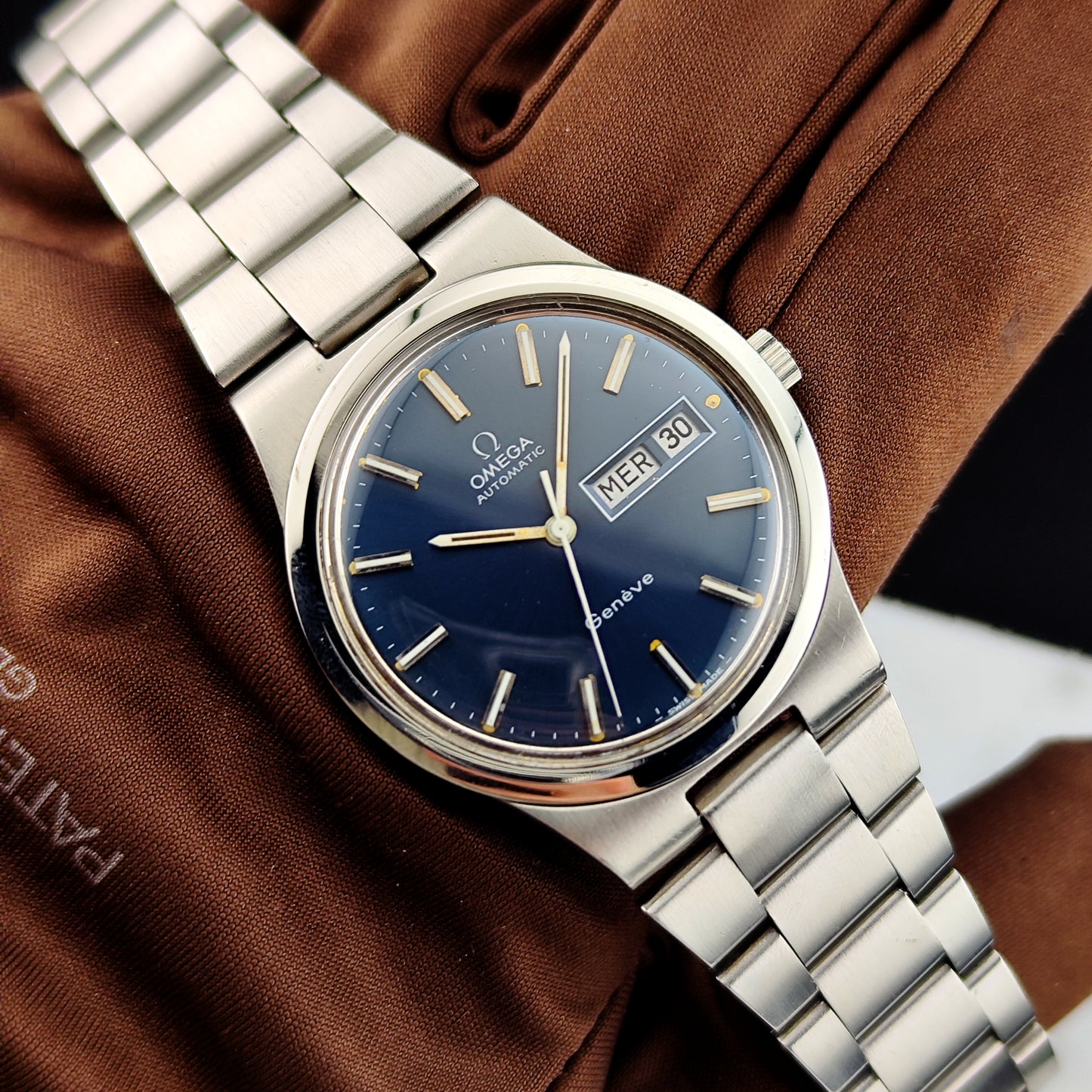 OMEGA Genéve France Day-Date Blue Dial Bracelet 1974 [REF. 166.0174]