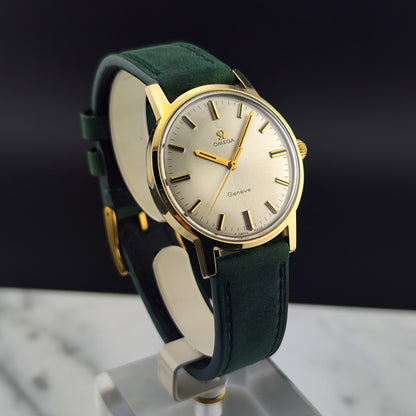 OMEGA Genéve Gold White Dial Green Strap Mint+ Serviced [REF. 135.070]