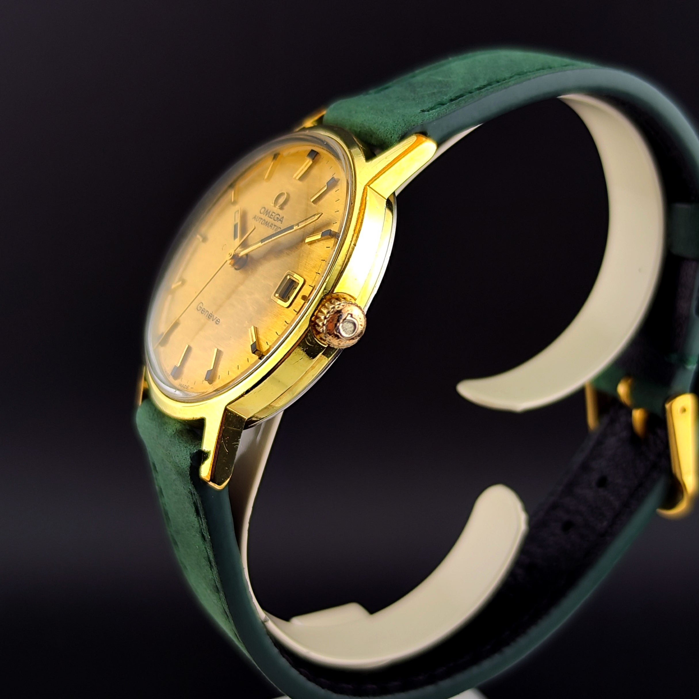 D*s様 OMEGA Geneve Automatic 166.070 OMEGA Genève Gold Automatic Rare Mosaic Dial – Ref. 166.070