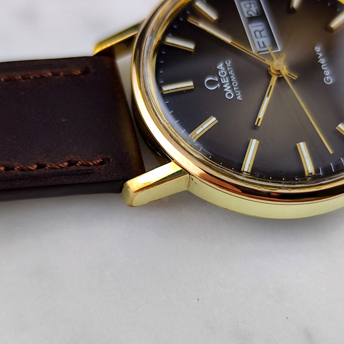 Omega Genéve Gold Day-Date Brown Dial 1972 Serviced 10/2026 – Bild 11