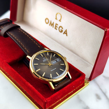 Omega Genéve Gold Day-Date Brown Dial 1972 Serviced 10/2026 – Bild 6