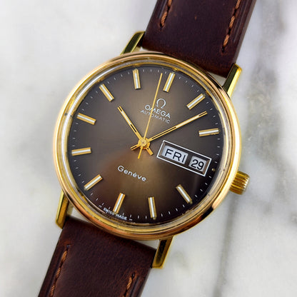 Omega Genéve Gold Day-Date Brown Dial 1972 Serviced 10/2026 – Bild 7