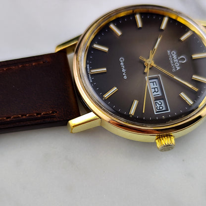 Omega Genéve Gold Day-Date Brown Dial 1972 Serviced 10/2026 – Bild 9