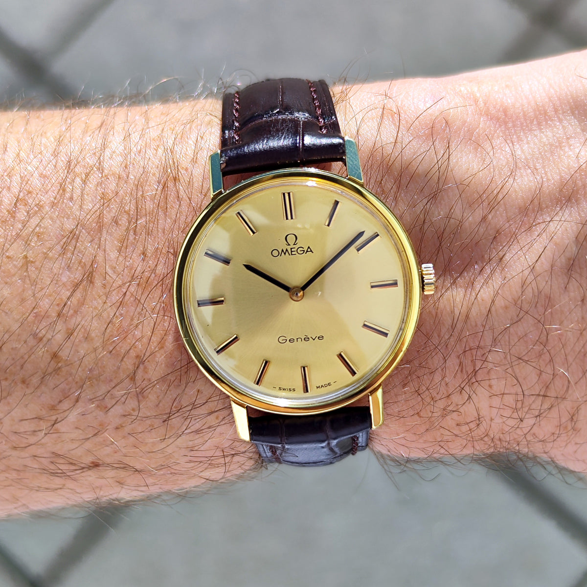 Omega Genéve Gold Dial 1974 Serviced 09/2026 – Bild 2
