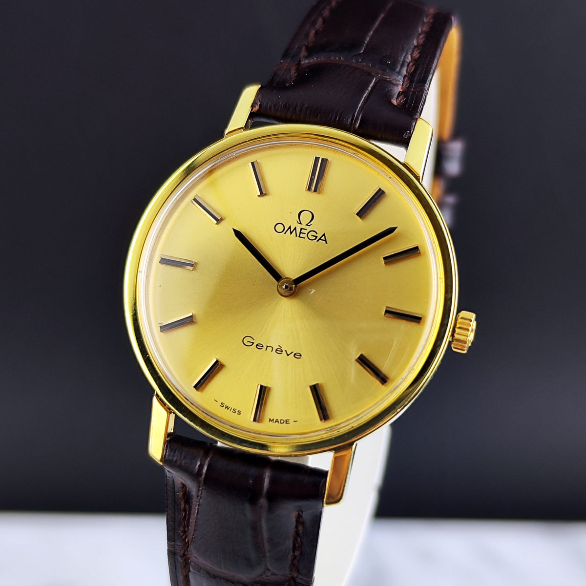 Omega Genéve Gold Dial 1974 Serviced 09/2026 – Bild 3