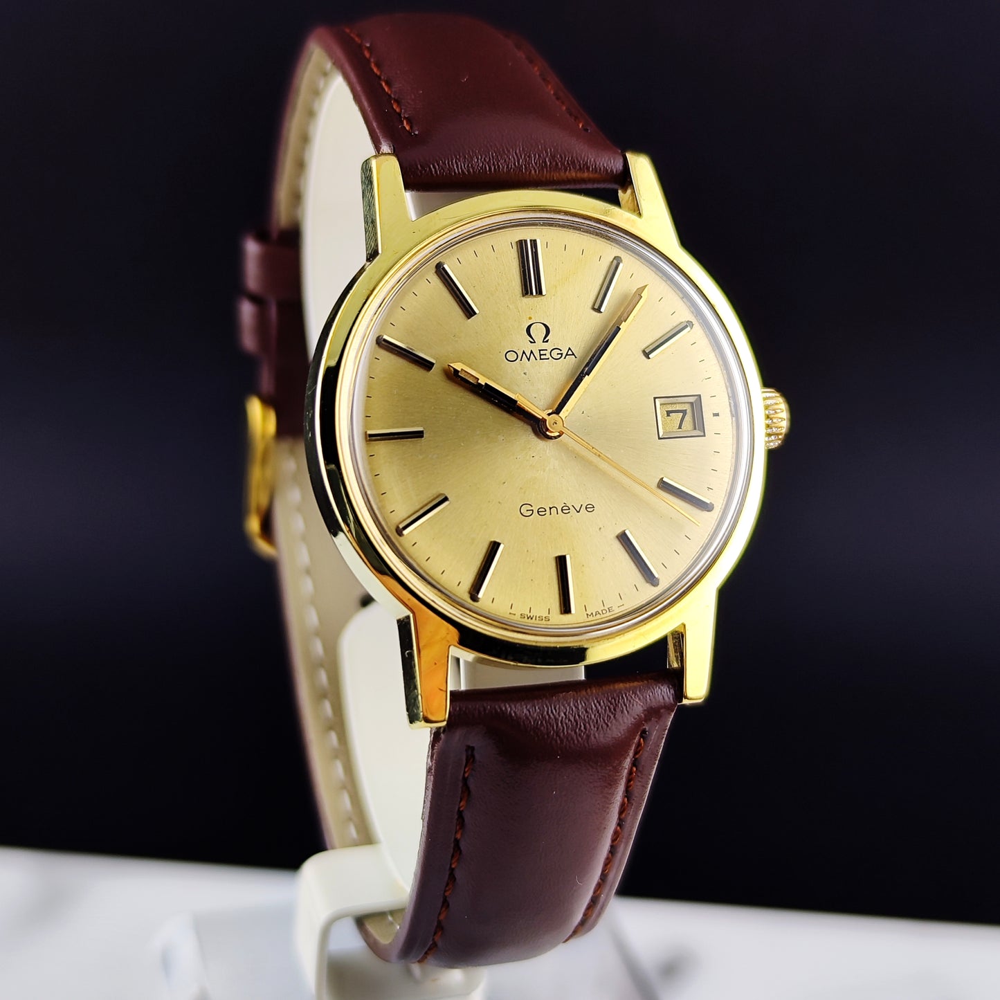 OMEGA Genéve Gold Dial Date 1972 Serviced 03/2026 [REF. 136.0104]