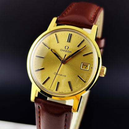 OMEGA Genéve Gold Dial Date 1972 Serviced 03/2026 [REF. 136.0104]