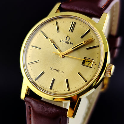 OMEGA Genéve Gold Dial Date 1972 Serviced 03/2026 [REF. 136.0104]