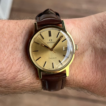 OMEGA Genéve Gold Dial Date 1972 Serviced 03/2026 [REF. 136.0104]