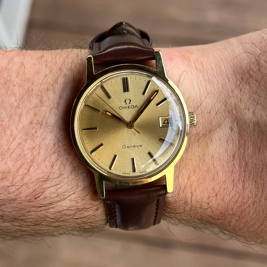 OMEGA Genéve Gold Dial Date 1972 Serviced 03/2026 [REF. 136.0104]