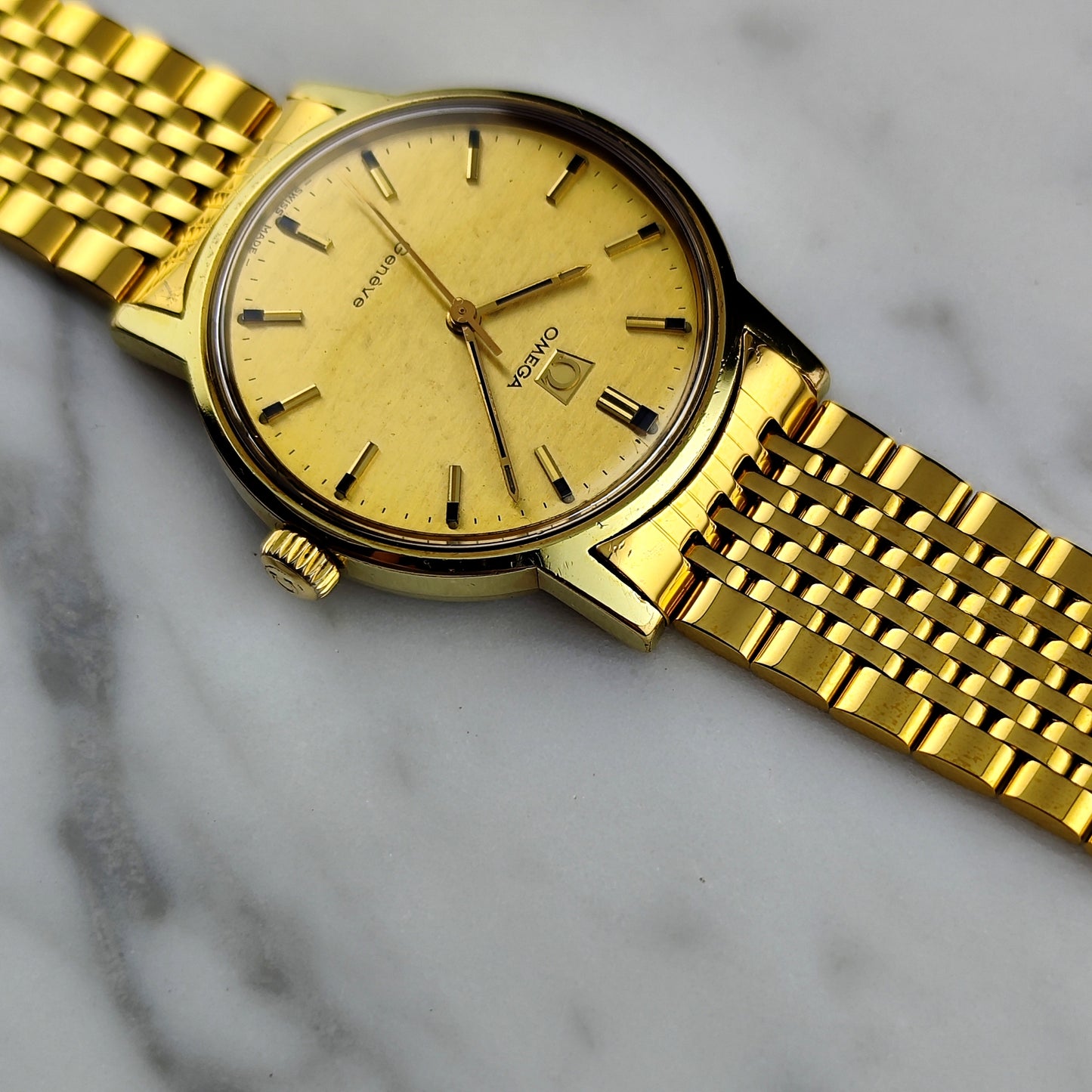 OMEGA Genéve Gold Mosaic Dial 1970 Serviced 04/2026 [REF. 135.070]