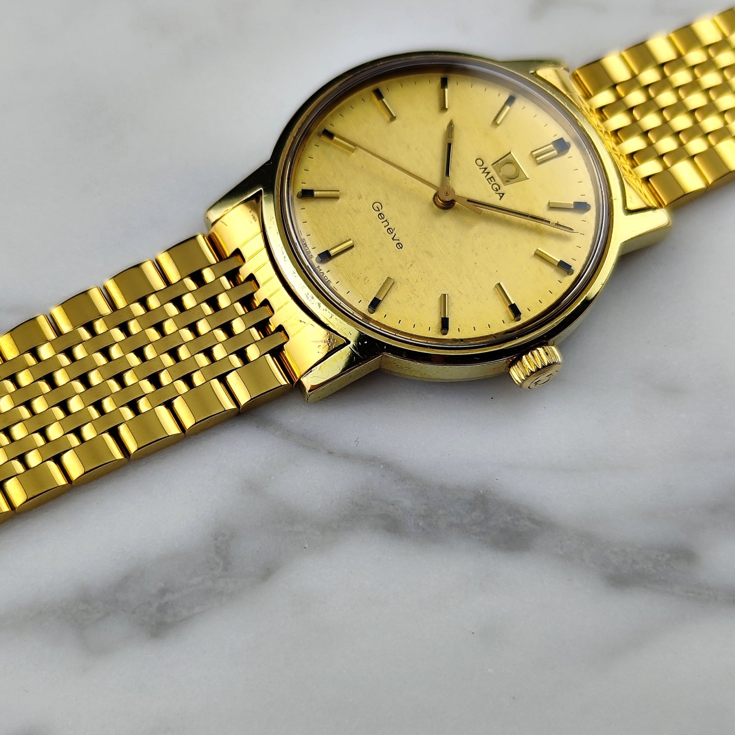 OMEGA Genéve Gold Mosaic Dial 1970 Serviced 04/2026 [REF. 135.070]