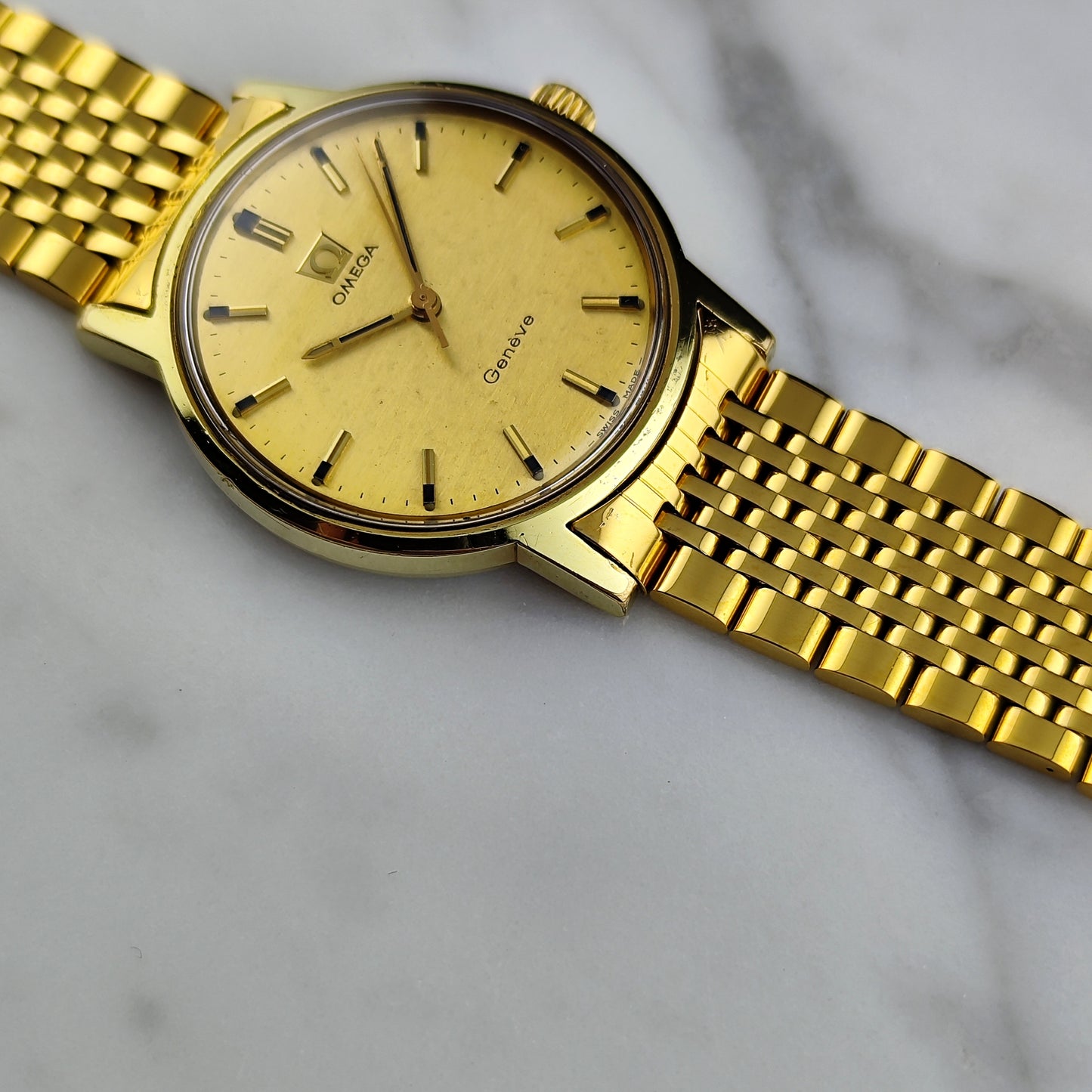 OMEGA Genéve Gold Mosaic Dial 1970 Serviced 04/2026 [REF. 135.070]